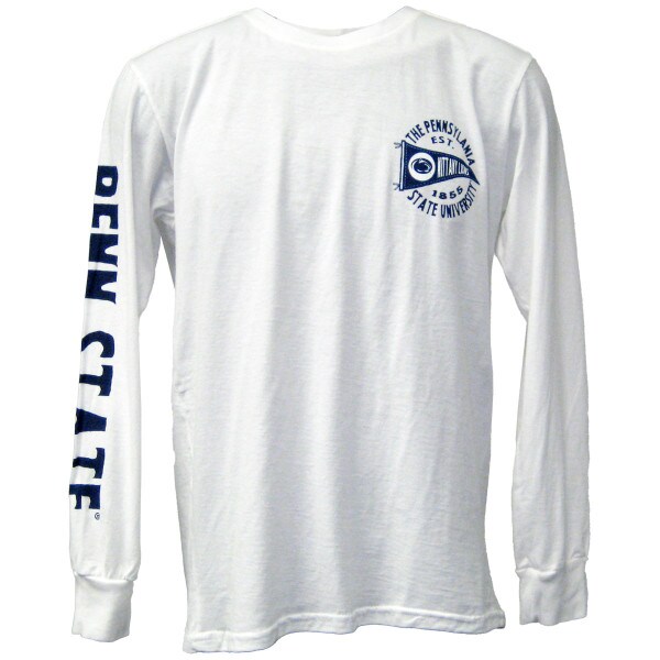white long sleeve t-shirt with The Pennsylvania State University around Nittany Lions pennant